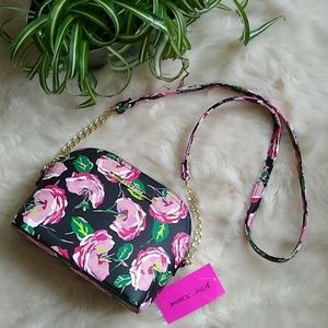 🆕 Betsey Johnson black floral cross-body bag🌺